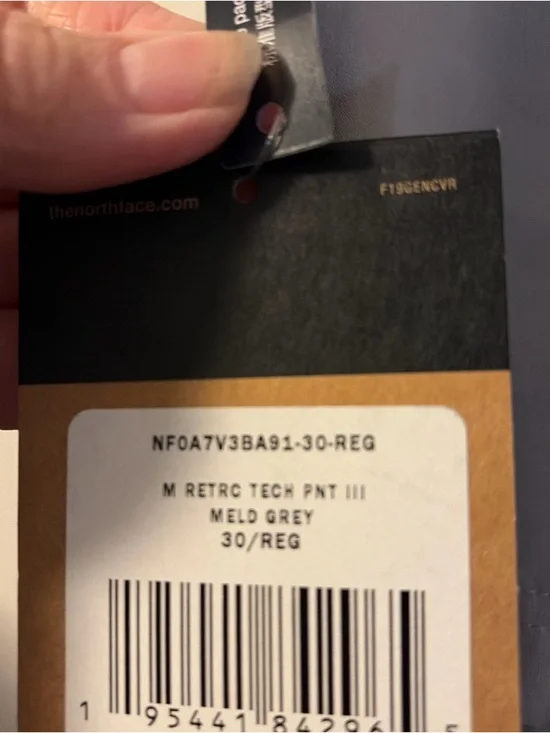 The North Face Men's Retrac Tech Pants Size 30 Meld Grey Lightweight NWT - Picture 5 of 5